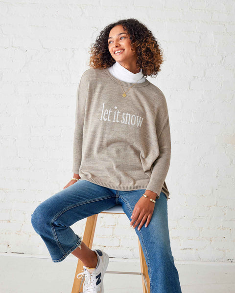 Petite Catalina Crewneck Sweater | Let it Snow