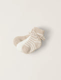 Stone Pearl | CozyChic Infant Socks | Set of 3