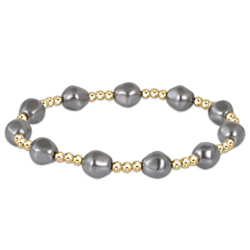 Admire Gold 3mm Bracelet | Pearl Grey