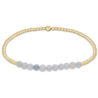 Gold Bliss 2mm Bracelet | Aquamarine