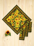 Cloth Napkin | Sunflower Valley Black
