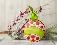 Polka Dots Ornament | Red + Green