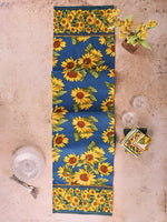 Sunflower Valley Navy Table Runner | 72 Inch