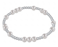 Extends Sterling Silver Hope Unwritten 5mm Bracelet | Pearl