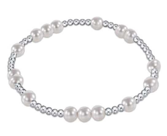 Extends Sterling Silver Hope Unwritten 5mm Bracelet | Pearl