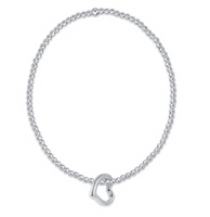 Extends Sterling Silver 2mm Bracelet | Love Charm
