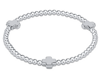 Extends Signature Cross Silver 3mm Bracelet