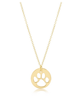 Pawprint Disc | 16 Inch Gold Necklace