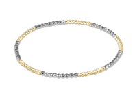 Blissful 2mm Gold Bracelet | Silver Hematite