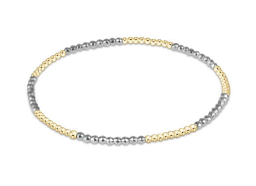 Blissful 2mm Gold Bracelet | Silver Hematite