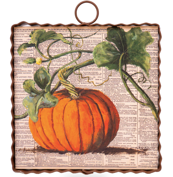 Newsprint Words Pumpkin | Mini Gallery