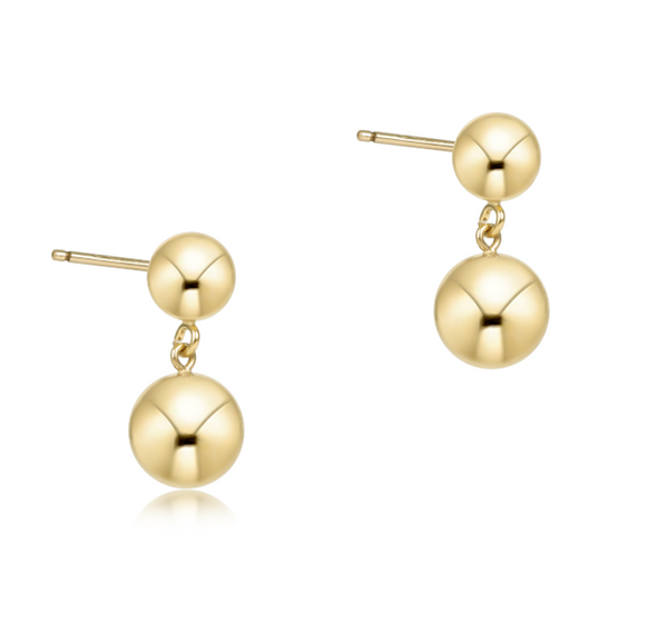 Classic 8mm Ball Drop Stud | Gold