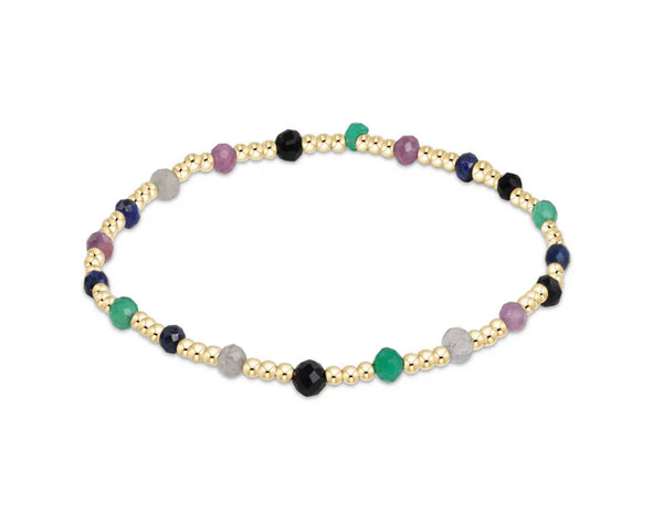 Extends Gold Sincerity 3mm Gemstone Bracelet | Hot Mess Fall/Winter