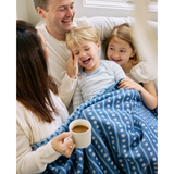 Beach Pebble Cornflower Blanket