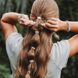 Glimmer Soft Pink Hair Tie Bracelet Set | M