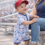 Grand Slam Baseball Shorty Romper | 0-3 Mo