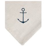 Anchor Embroidered Cloth Napkins | Set of 4