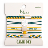 Game Day Green & Yellow Hair Tie Bracelet Set | M