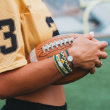 Game Day Green & Yellow Hair Tie Bracelet Set | M
