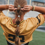 Game Day Green & Yellow Hair Tie Bracelet Set | M