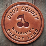 Wisconsin's Cherry Land | Leather Coaster