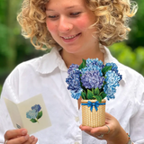 Mini Pop-Up Card | Nantucket Hydrangea