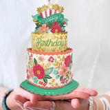 Mini Pop-Up Card | Blooming Birthday Cake