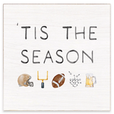 Football 'Tis The Season Block Sign