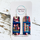 Medium Bar Earrings | Books