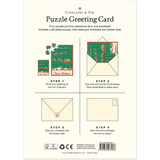 Christmas Reindeer Puzzle Greeting Card