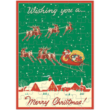 Christmas Reindeer Puzzle Greeting Card