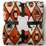 Halloween Argyle Fleece Blanket | 80" x 50"