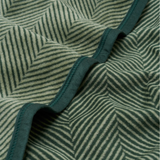 Harborview Herringbone Forest Green Blanket