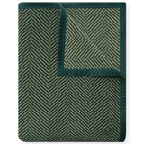 Harborview Herringbone Forest Green Blanket