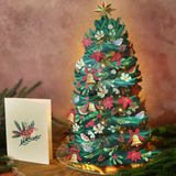 Pop-Up Card | Twinkling Poinsettia Tree