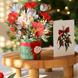 Mini Pop-Up Card | Golden Mistletoe
