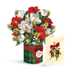 Mini Pop-Up Card | Golden Mistletoe