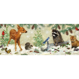 Winter Forest Friends Panoramic Holiday Cards | Boxed Set of 20