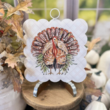 Festive Turkey | Mini Scallop Art