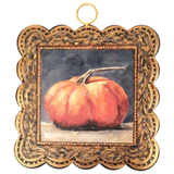 Gilded Orange Pumpkin | Mini Scallop Art