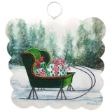 Sleigh & Gifts | Mini Scallop Art