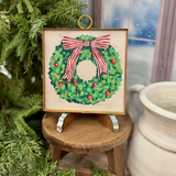 Green Wreath Red Balls | Mini Art