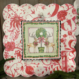 Traditional Tidings Deer & Topiary | Mini Art