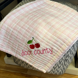 Door County Cherry Baby Blanket | 28X36