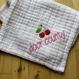 Door County Cherry Baby Blanket | 28X36