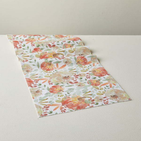 Painted Pumpkin Table Runner | 48 inch