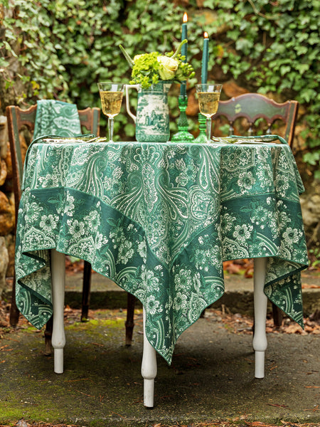 54 Inch Tablecloth | Kashmir Paisley Ivy