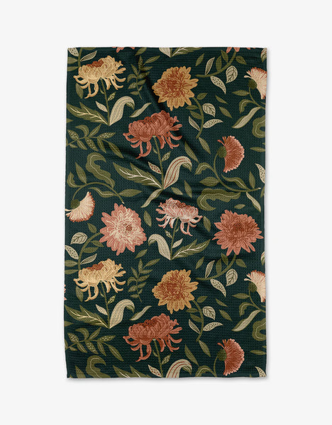 Chrysanthemums in November Kitchen Towel