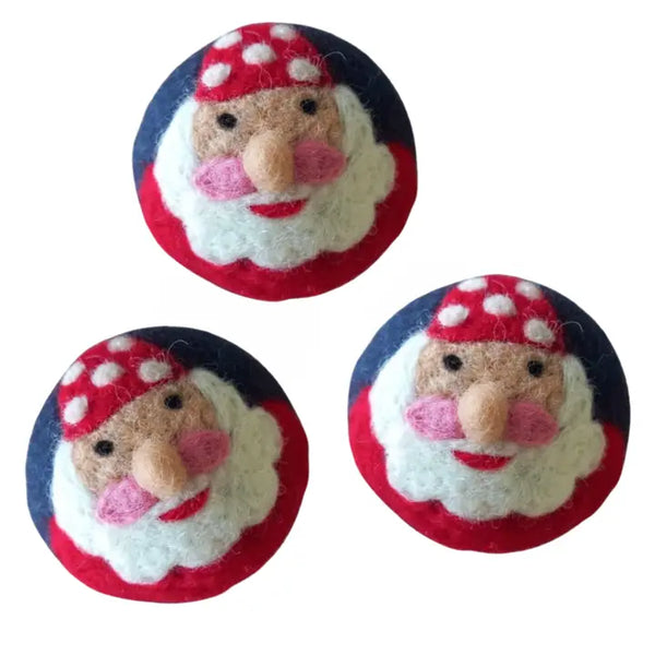 Eco Dryer Balls | Santa Gnomes Set of 3
