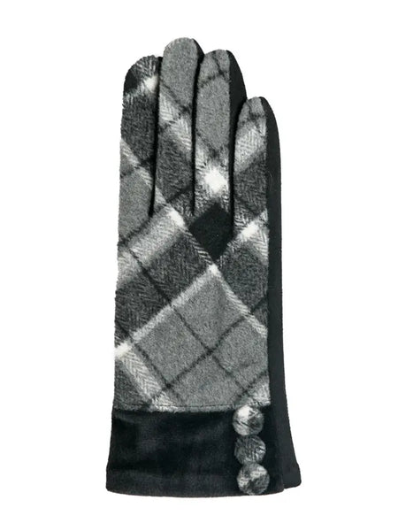 Paris Gloves | Black & White Plaid